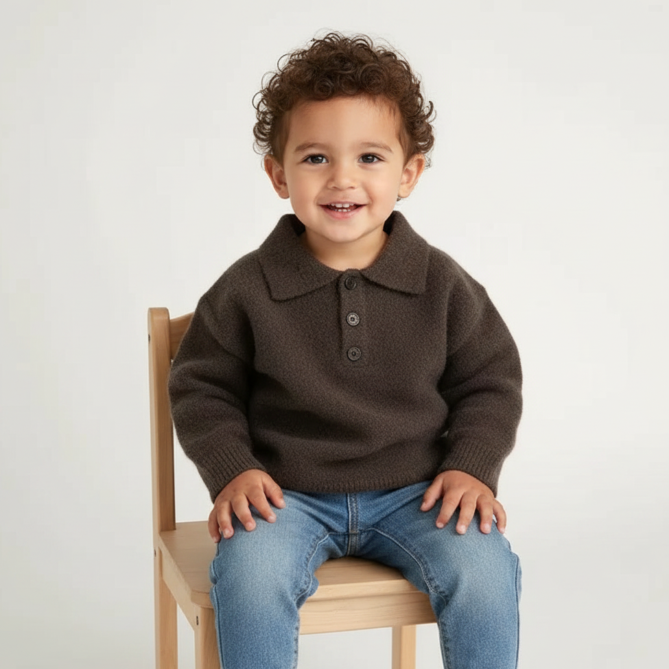 Organic Cotton Toddler Sweater | Relaxed Fit, Hypoallergenic, Made in Peru | Sizes 1T–4T
