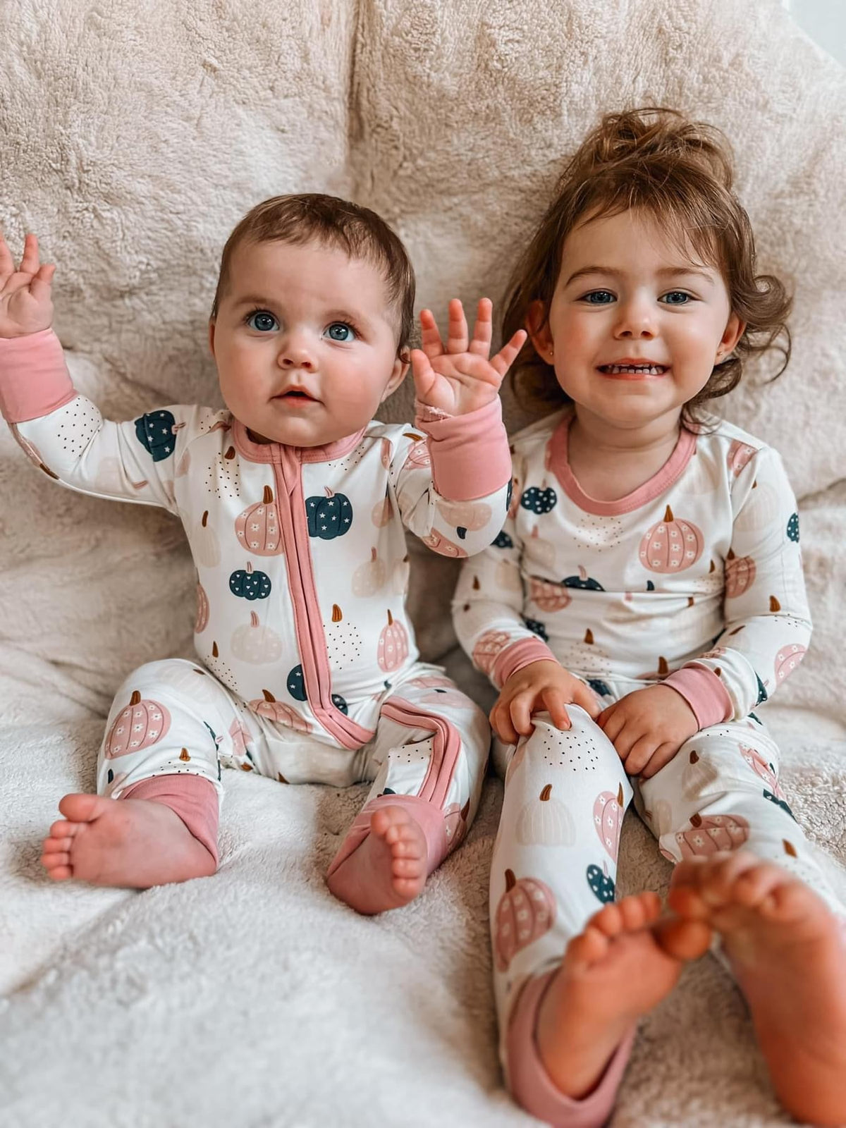 Pretty 'n Pumpkin 2-Piece Bamboo Pajamas | Soft Fall Kids PJ Set | Little Joy Co.