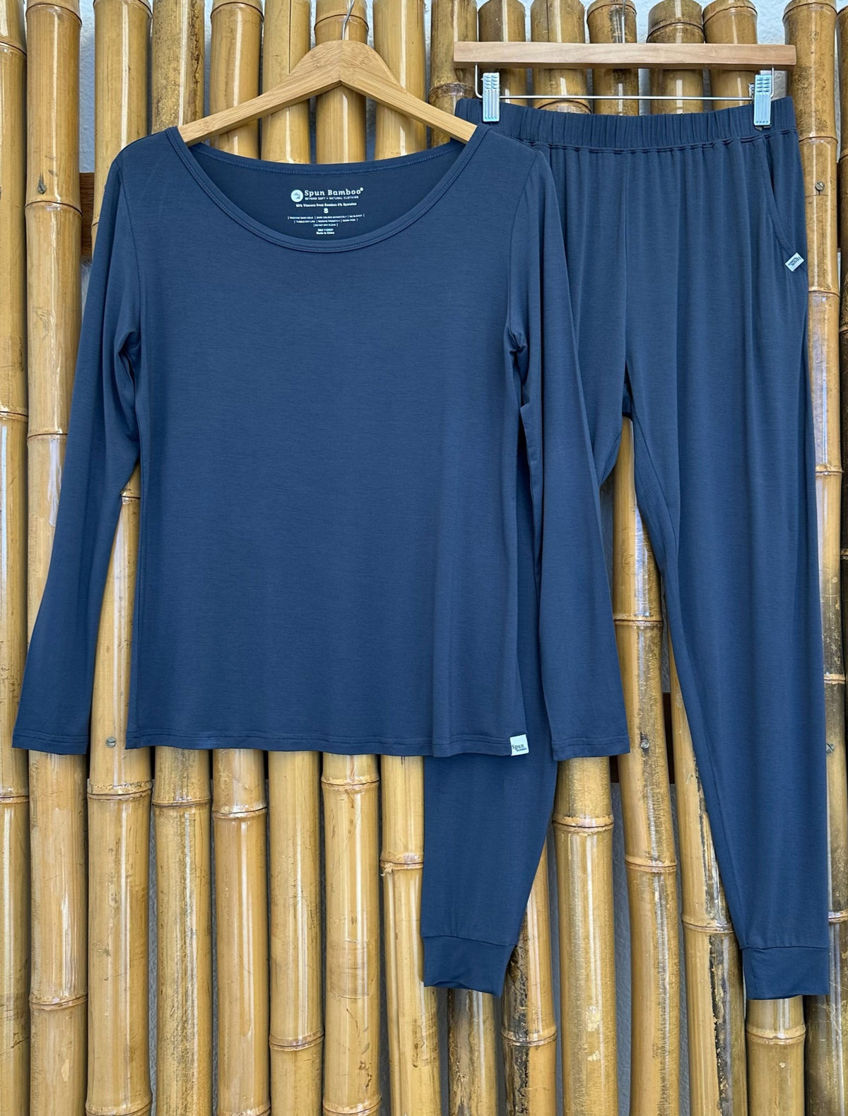 Spun Bamboo Women's Bamboo Viscose Lounge Set | Long Sleeve Top & Joggers