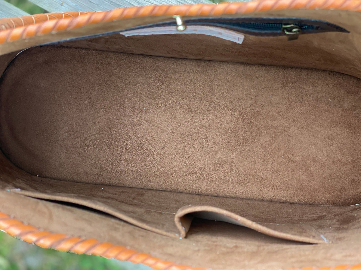 Hand-Tooled Leather Extra Large Tote "IBIZA" more colors