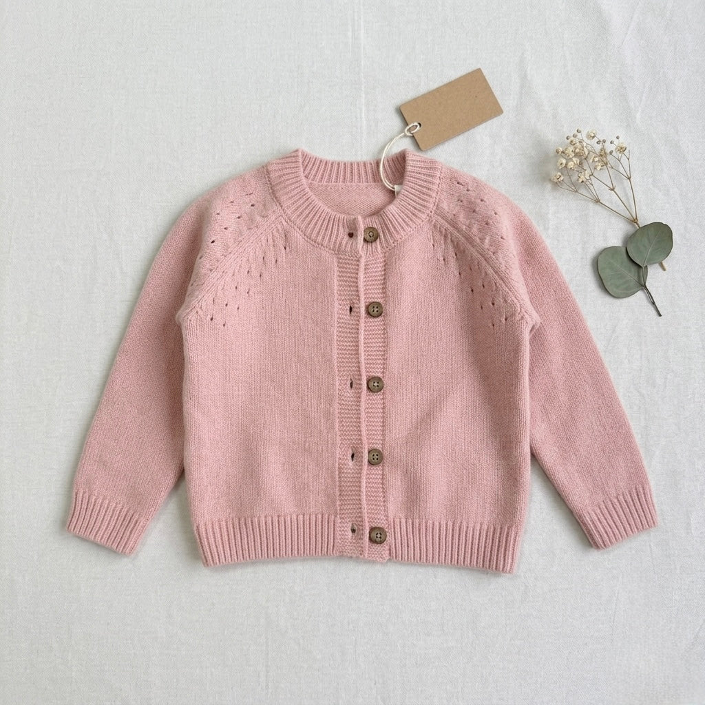 Kids Organic Cotton Cardigan | Cloud-Soft, Hypoallergenic, Made in Peru | Sizes 1T-4T