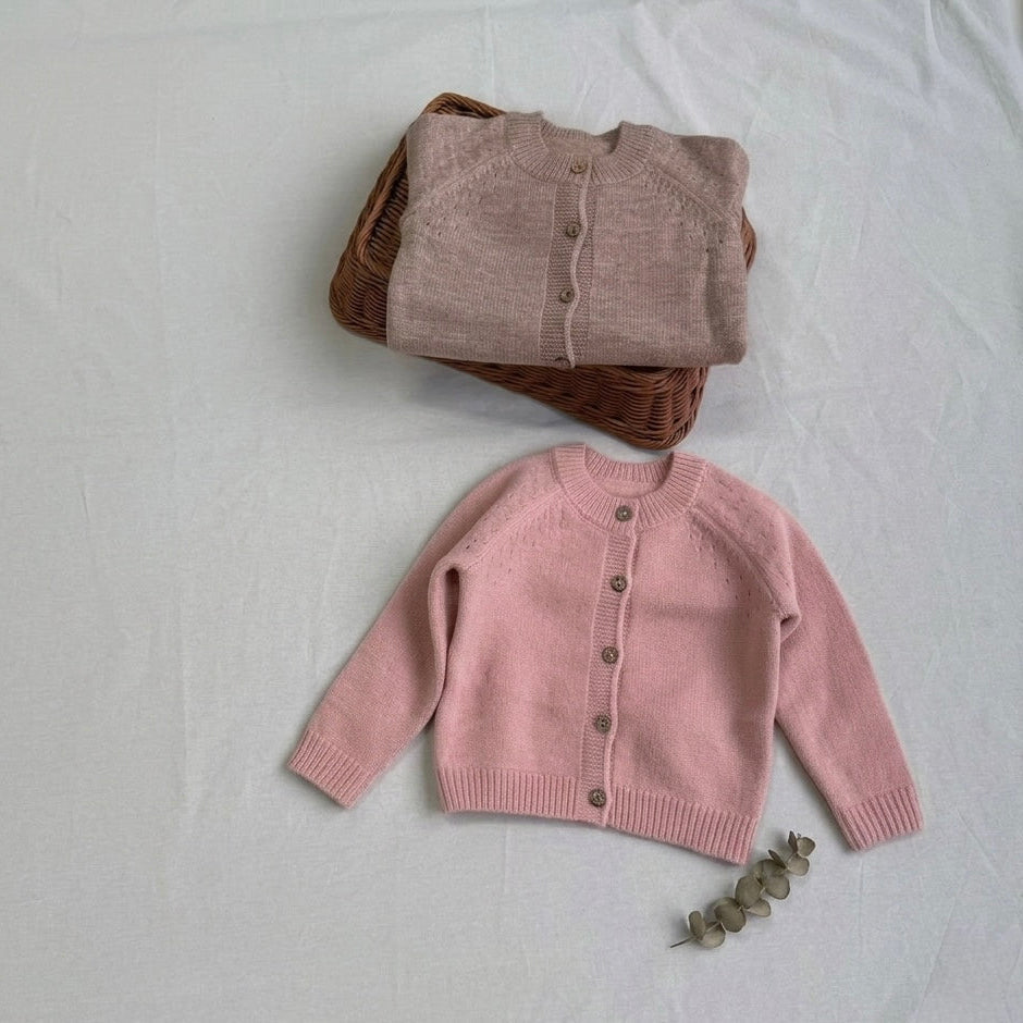 Kids Organic Cotton Cardigan | Cloud-Soft, Hypoallergenic, Made in Peru | Sizes 1T-4T