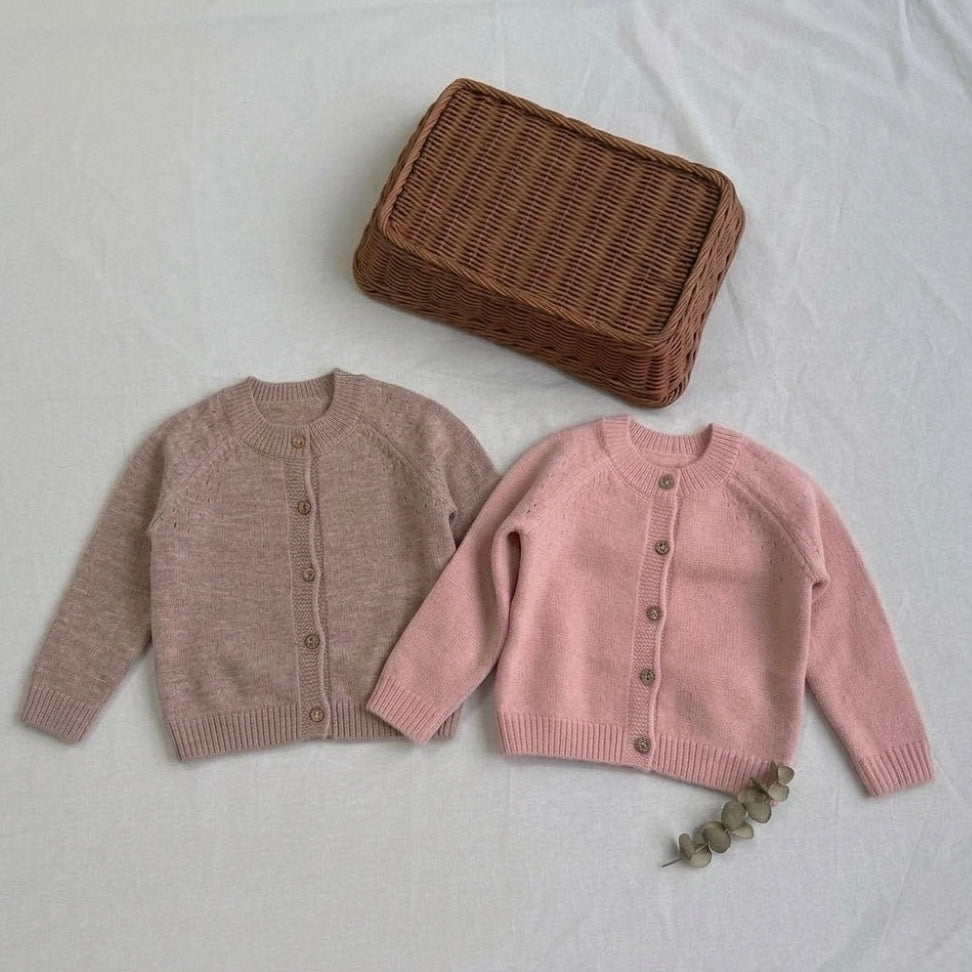 Kids Organic Cotton Cardigan | Cloud-Soft, Hypoallergenic, Made in Peru | Sizes 1T-4T