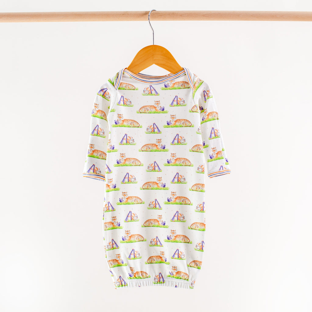 Navy Tiger Mania Organic Cotton Kids Pajamas