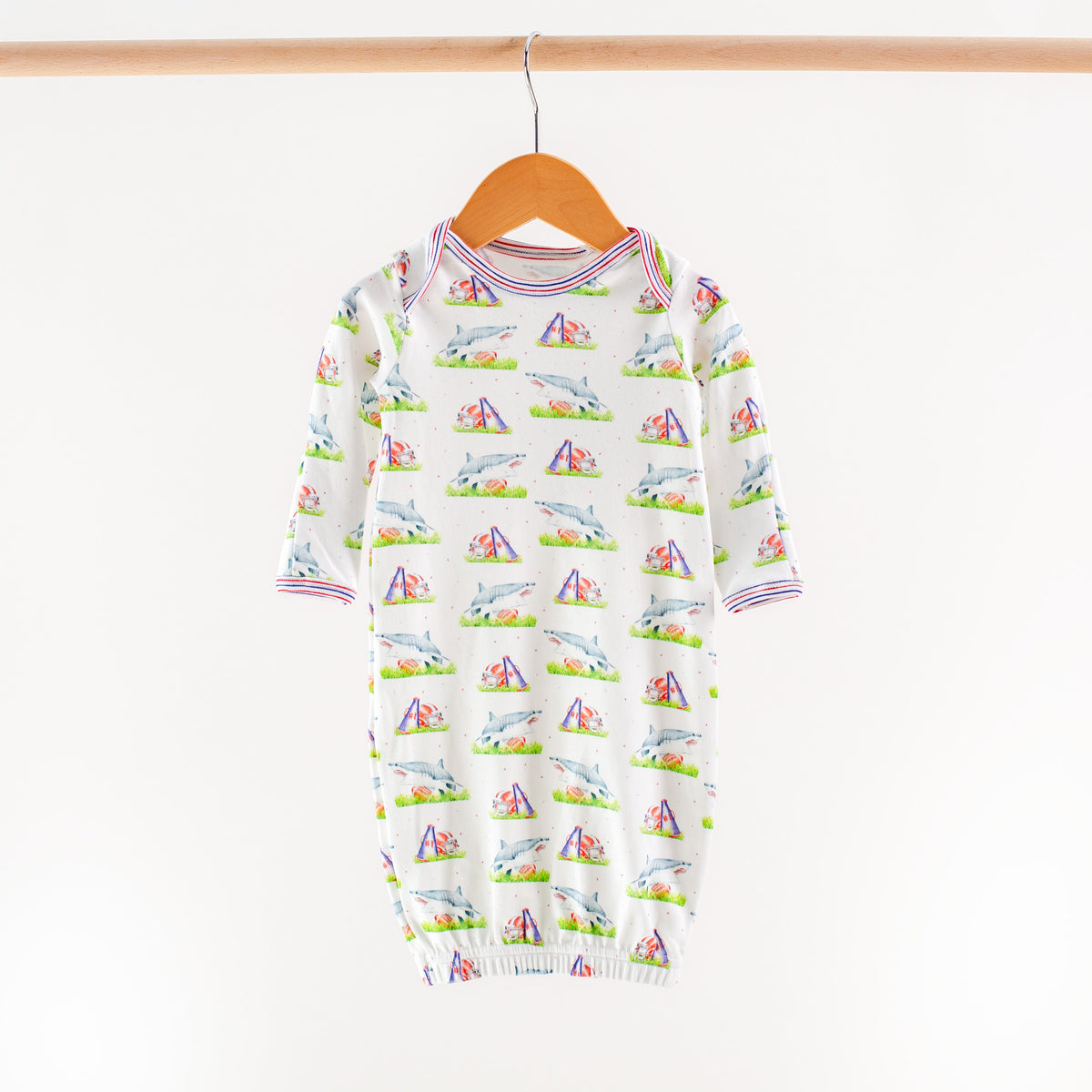 Sharks Mascot Mania Organic Cotton Kids Pajamas
