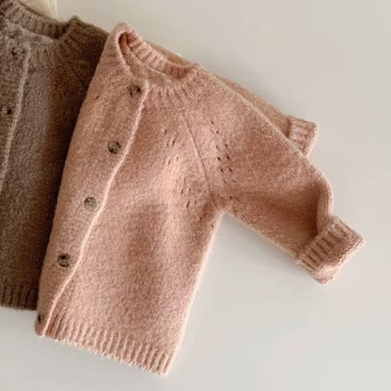 Kids Organic Cotton Cardigan | Cloud-Soft, Hypoallergenic, Made in Peru | Sizes 1T-4T