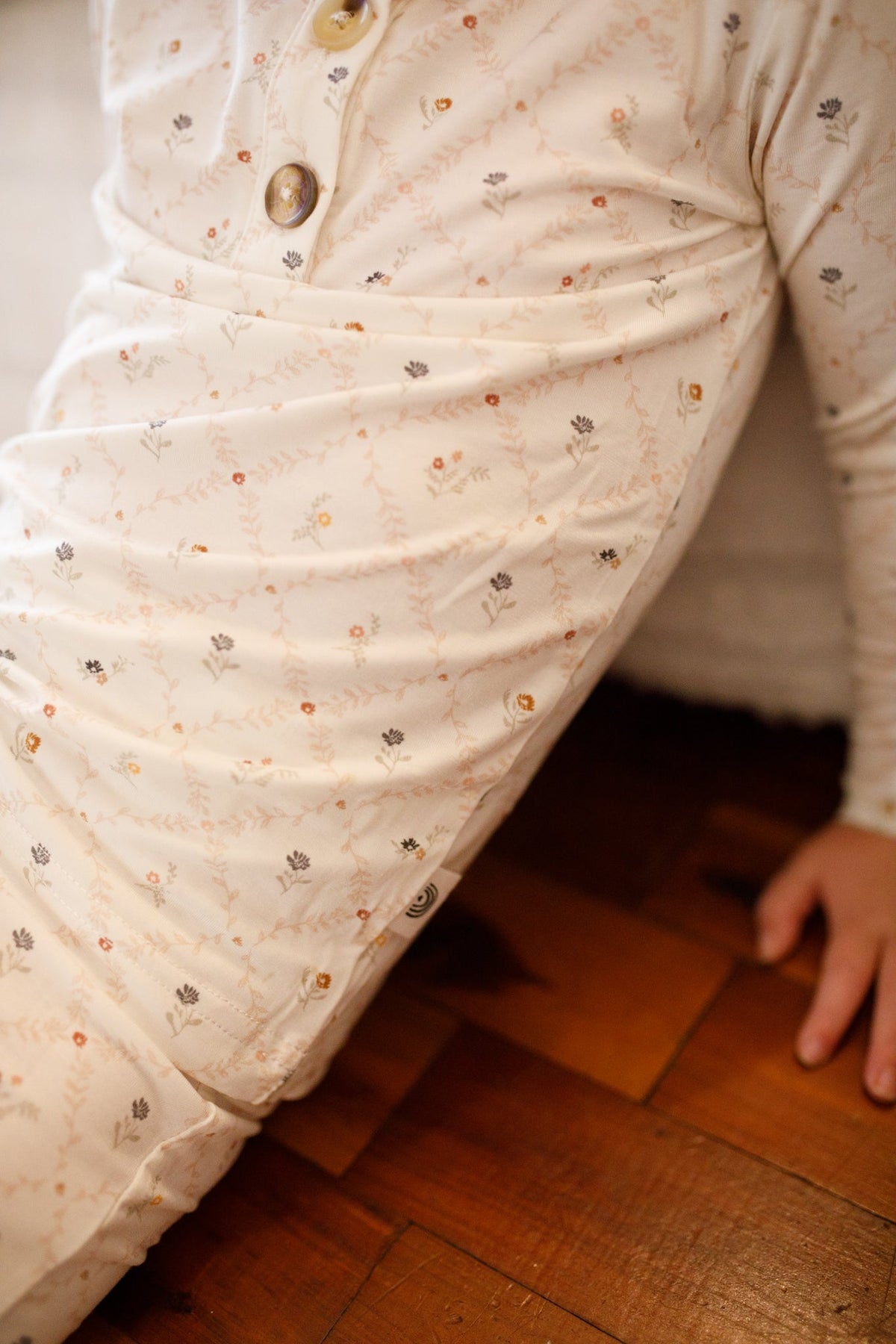 Vintage Blooms 2-Piece Henley Bamboo Pajamas | Soft Floral Kids PJ Set | Little Joy Co.