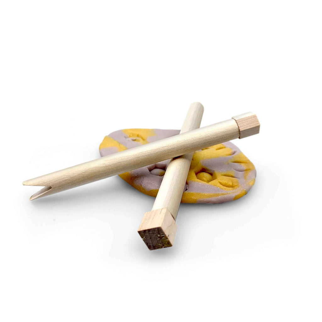 Natural Wood Playdough Tools | 9-Piece Set
