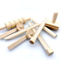 Natural Wood Playdough Tools | 9-Piece Set