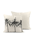 Palm Sharky's Cove Linen Throw Pillow | Handcrafted Linen Accent | Auré lines + spaces