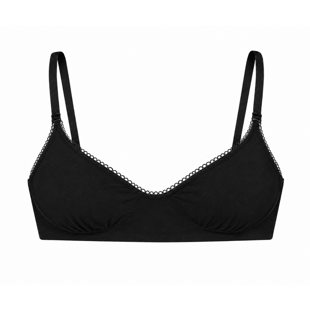 Organic Cotton Wireless Plunge Bralette