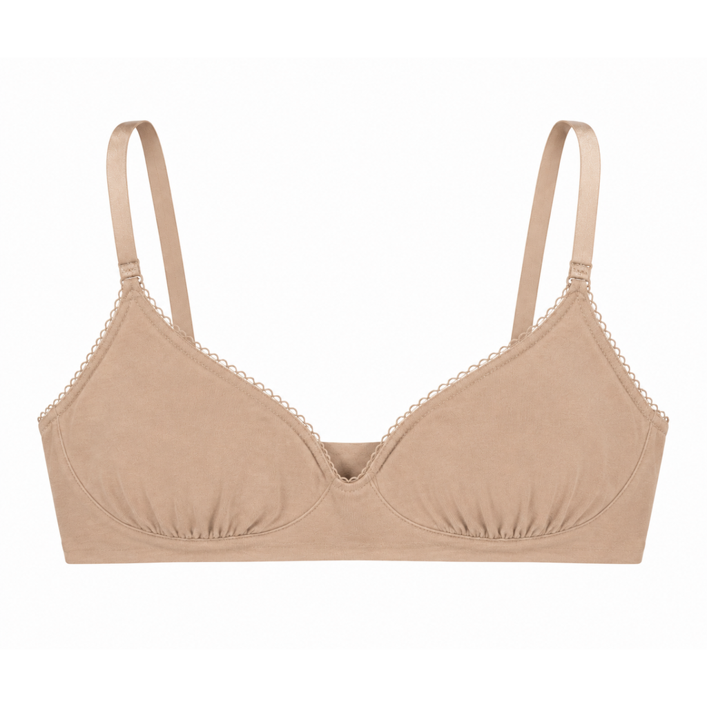 Organic Cotton Wireless Plunge Bralette