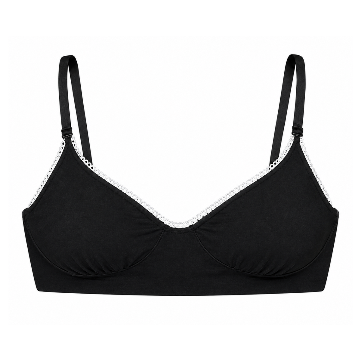 Organic Cotton Wireless Plunge Bralette