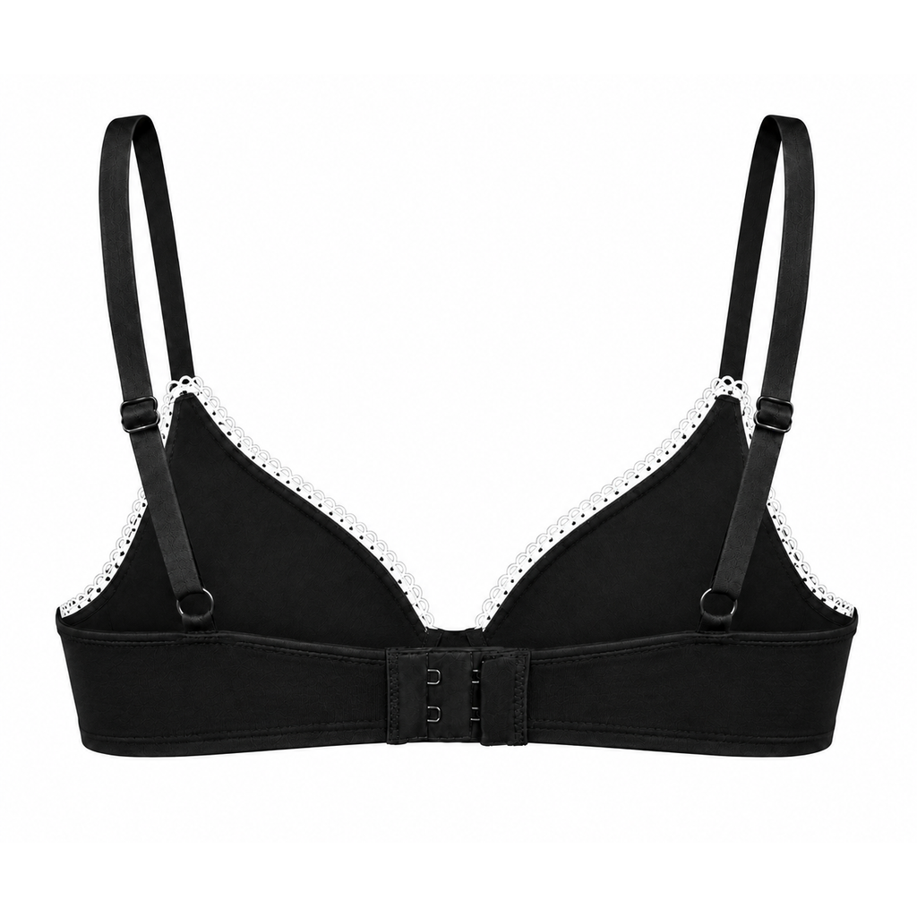 Organic Cotton Wireless Plunge Bralette