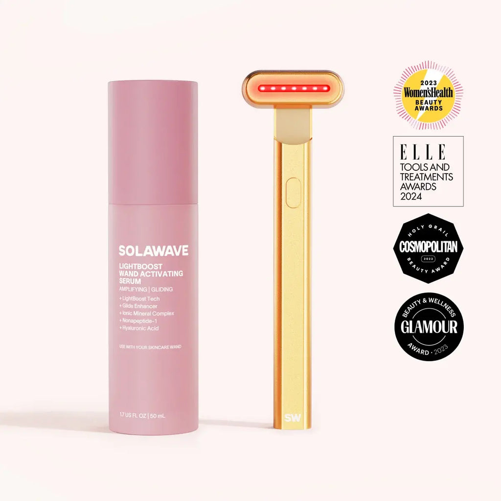 Solawave 4-in-1 Skincare Wand & LightBoost Serum Kit
