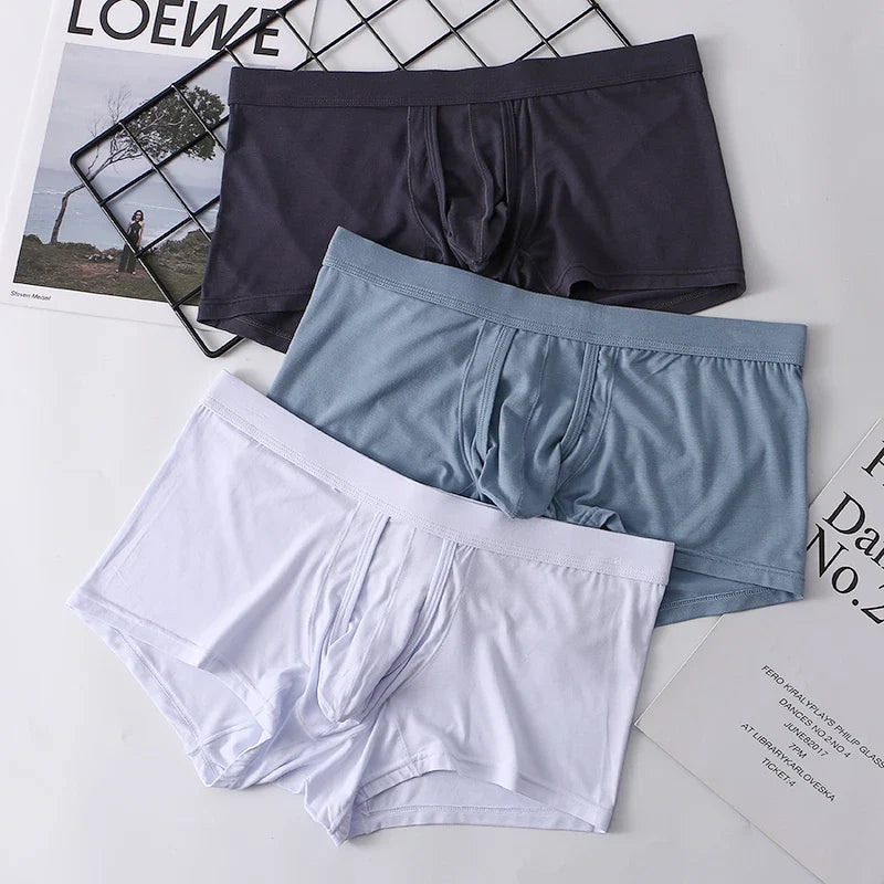 Organic Men Underwear Boxer Shorts Antibacterial Seamless Underpants Male Panties Gift For Men Boxershorts New