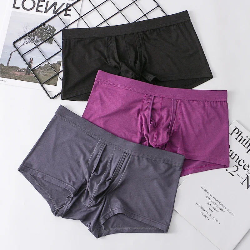 Organic Men Underwear Boxer Shorts Antibacterial Seamless Underpants Male Panties Gift For Men Boxershorts New