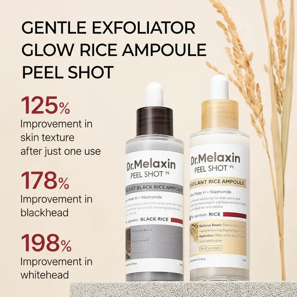 Dr.Melaxin Peel Shot Glow (White Rice & Black Rice) Essence 80ml