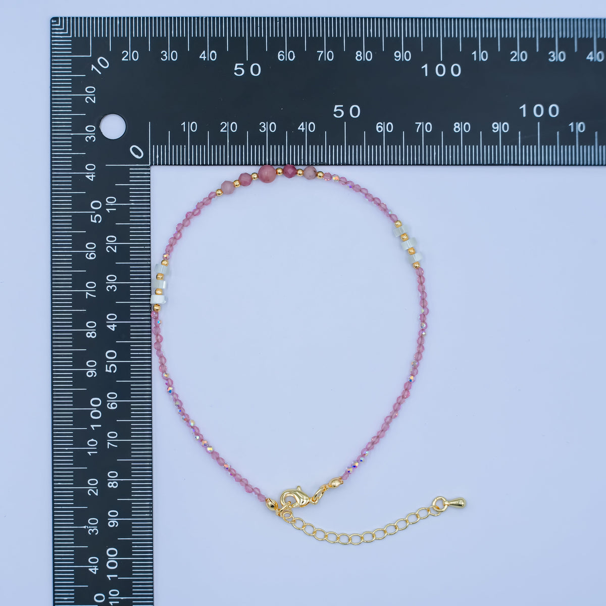Gold-Filled Gemstone-Style Chain Anklet