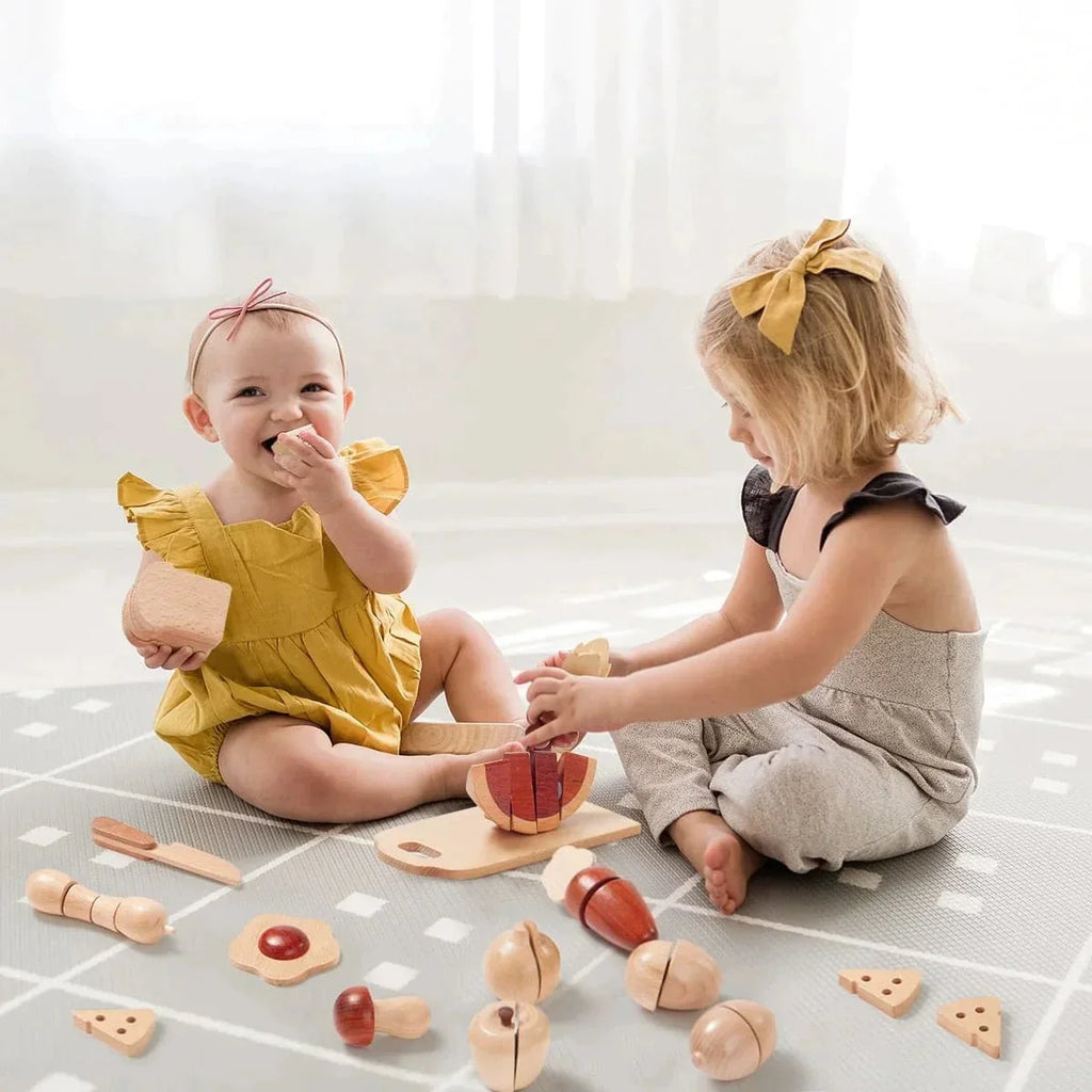 Tiny Land® Wooden Cut & Play Fruit and Vegetable Set