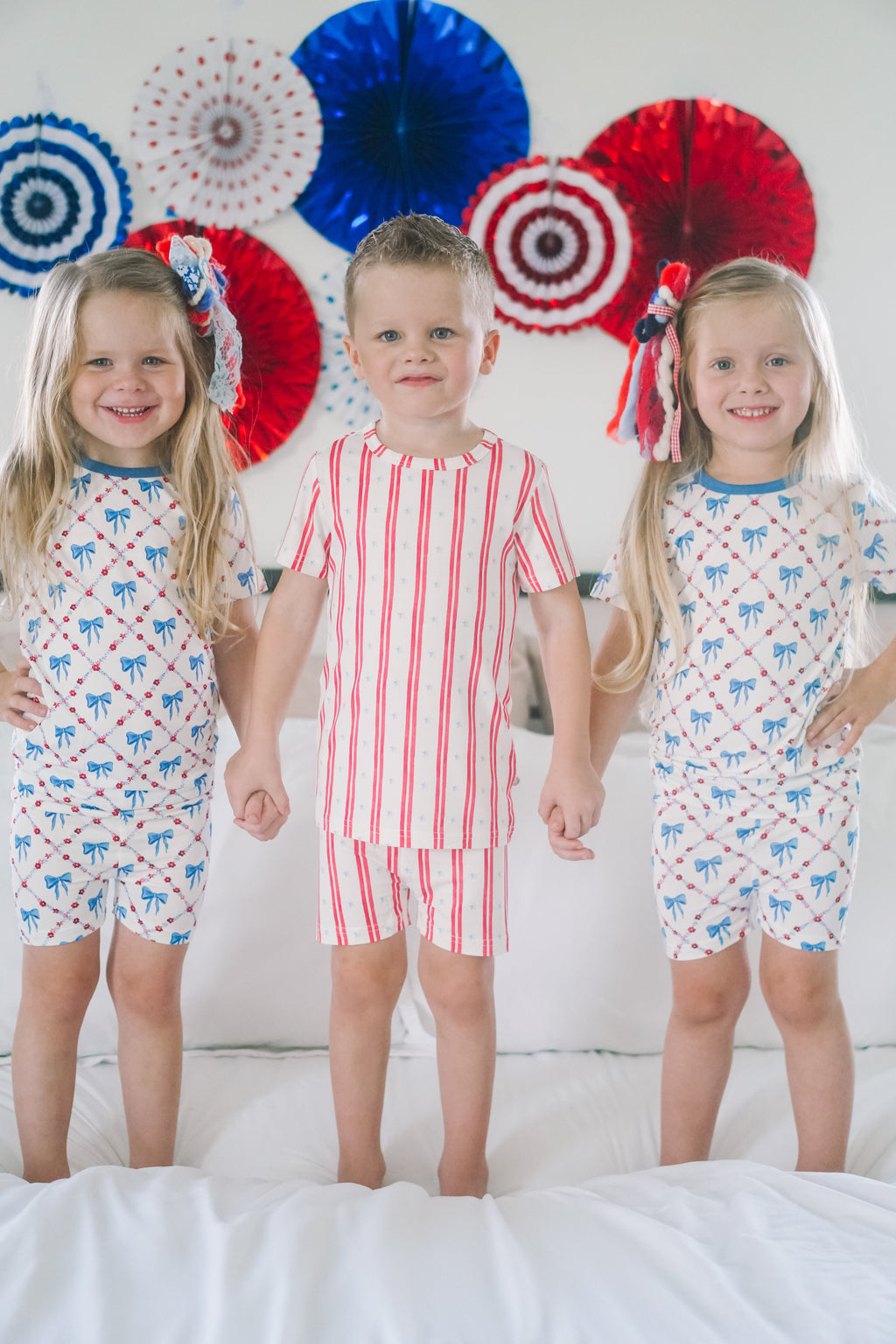 Stars & Stripes 2-Piece Bamboo Pajamas | Patriotic Kids PJ Set | Little Joy Co.