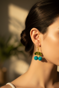 Women’s Handmade Gold-Plated Crochet Earrings – Boho Knit Design