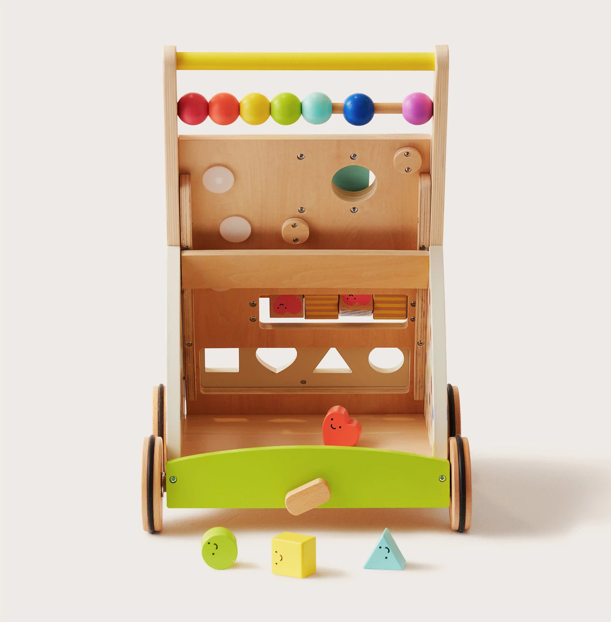 Tiny Land® Rainbow Wooden Activity Push Walker