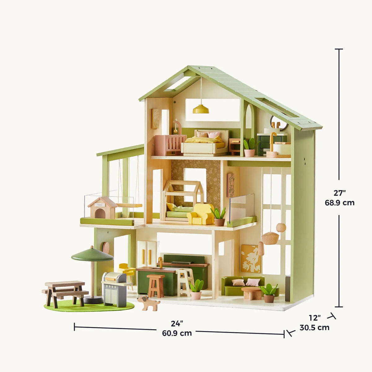 Tiny Land® Sweetwood Edge Wooden Dollhouse