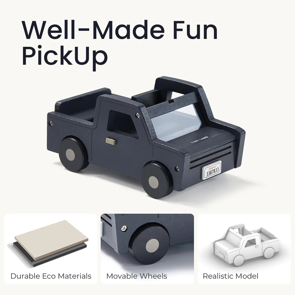 Tiny Land® Wooden Dollhouse Garage & Truck Set
