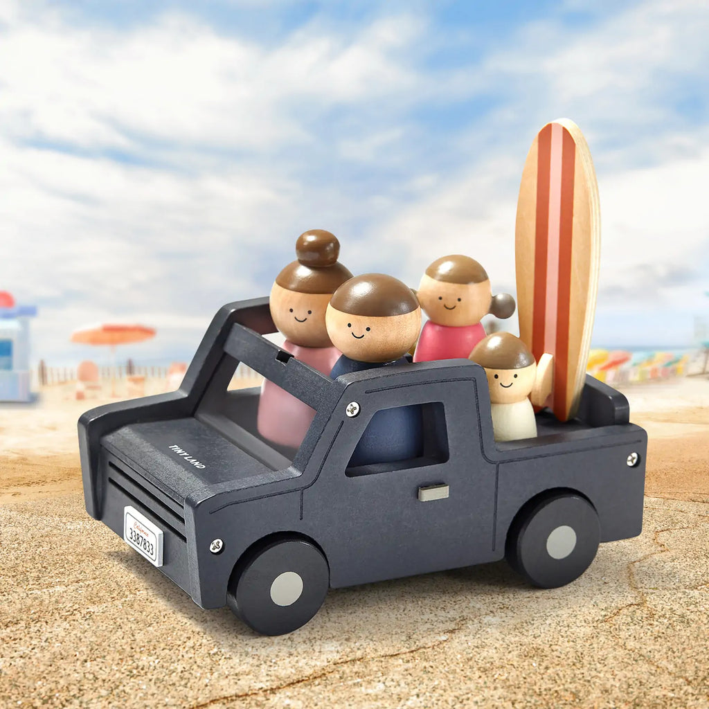 Tiny Land® Wooden Dollhouse Garage & Truck Set