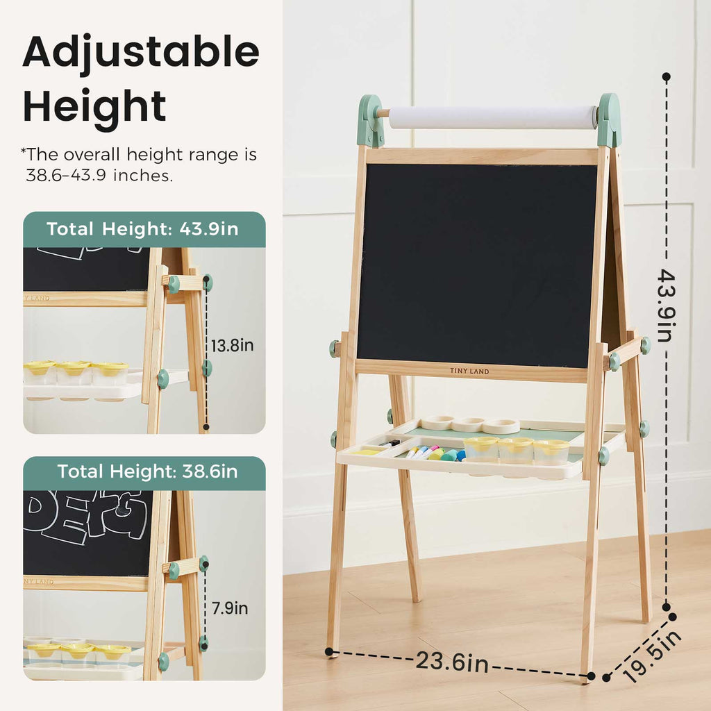 Tiny Land® Magnitales Art Easel & Paper Roll Bundle