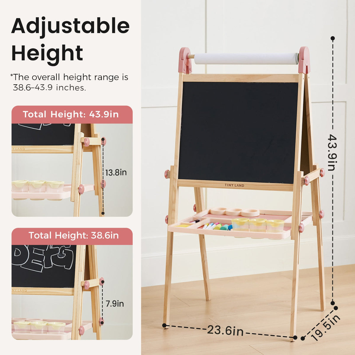 Tiny Land® Magnitales Art Easel & Paper Roll Bundle