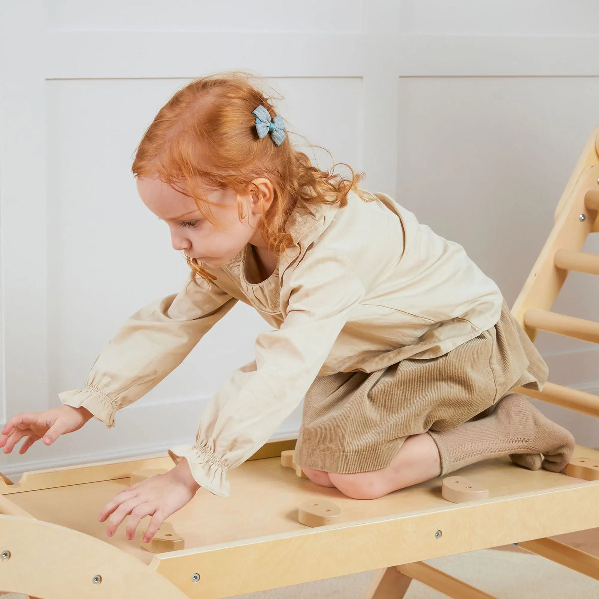 Tiny Land 7-in-1 Wooden Pikler Triangle Climbing Set