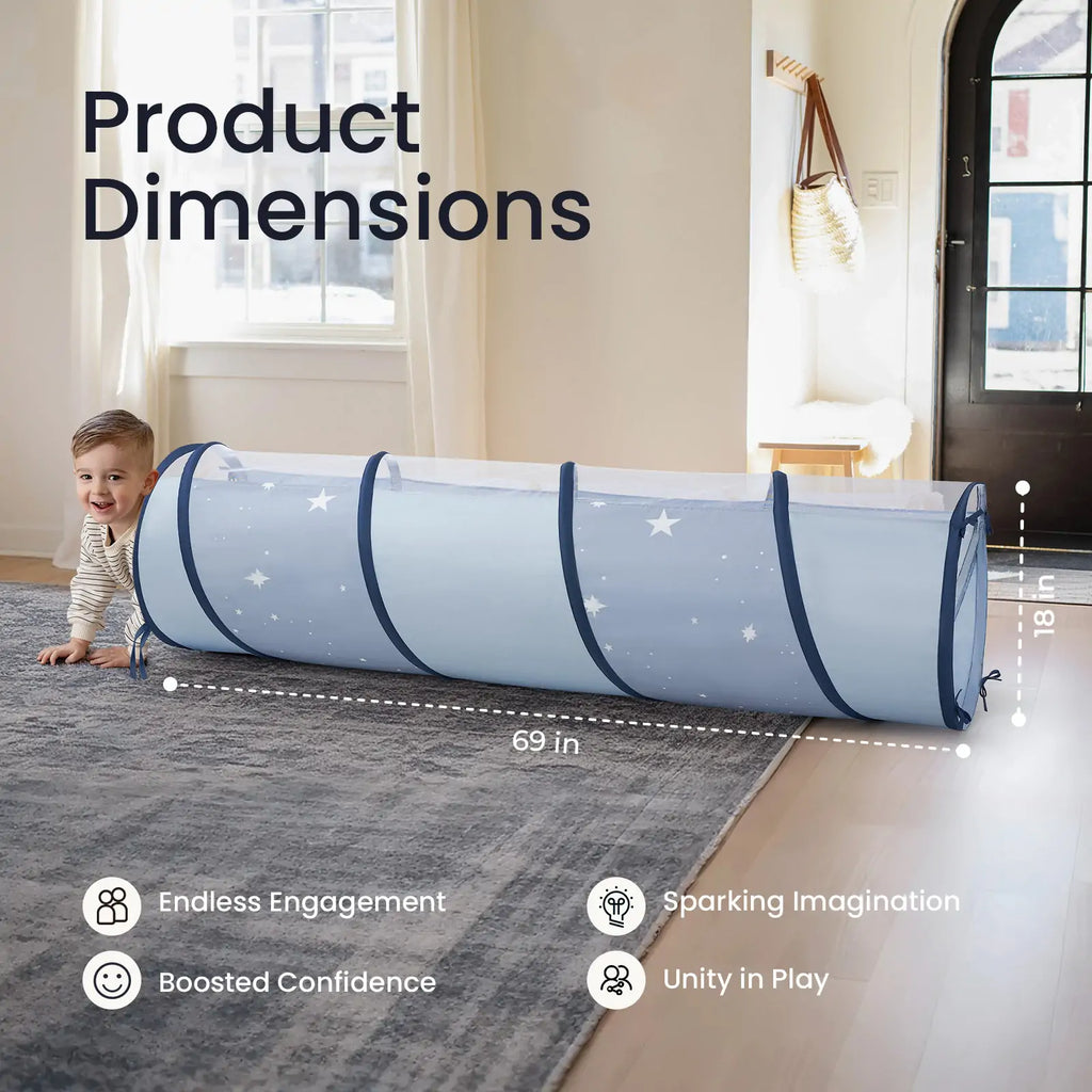 Tiny Land® Adventure Foldable Kids Play Tunnel