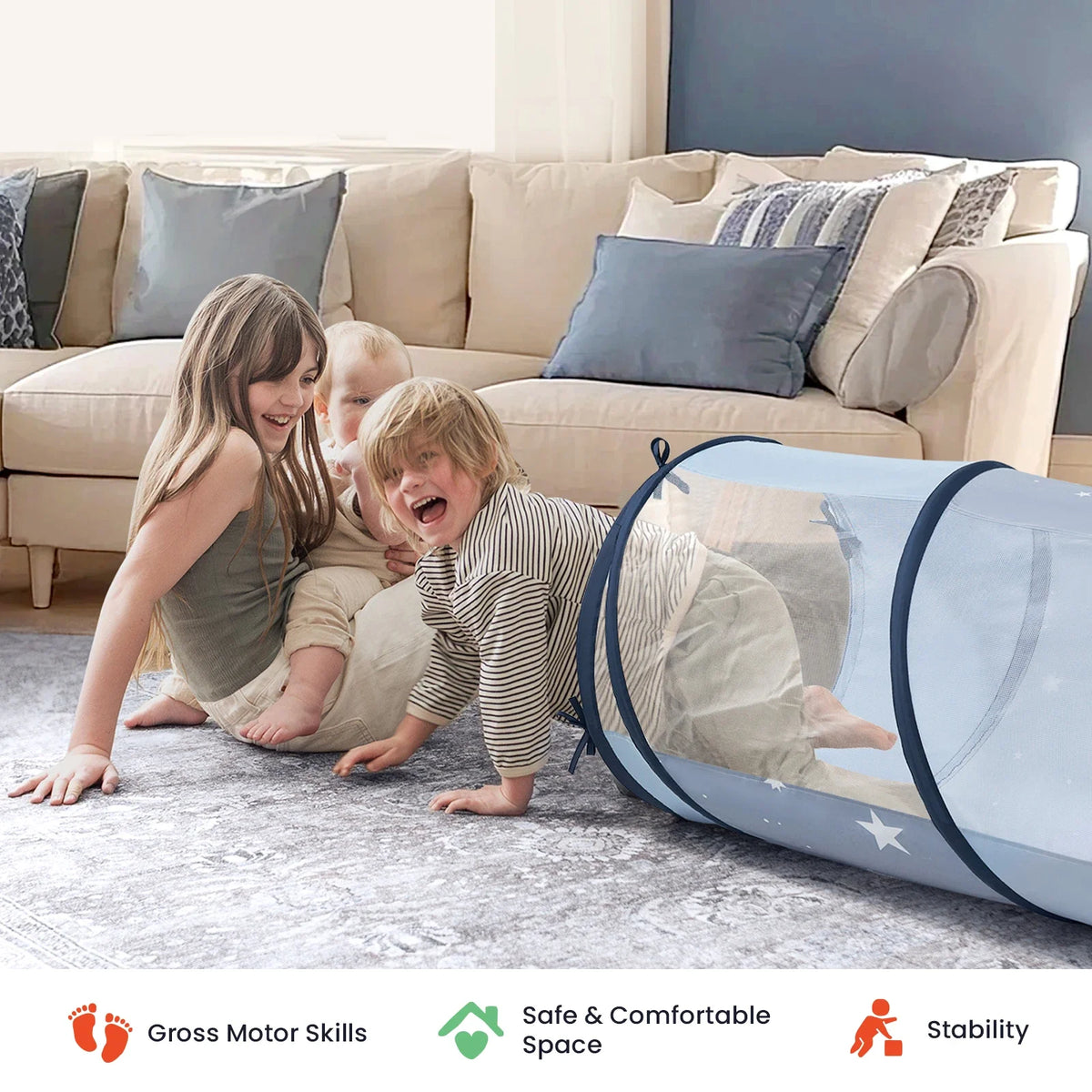 Tiny Land® Adventure Foldable Kids Play Tunnel