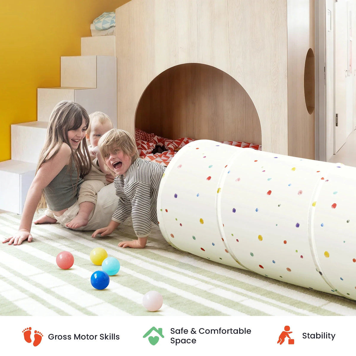 Tiny Land® Adventure Foldable Kids Play Tunnel