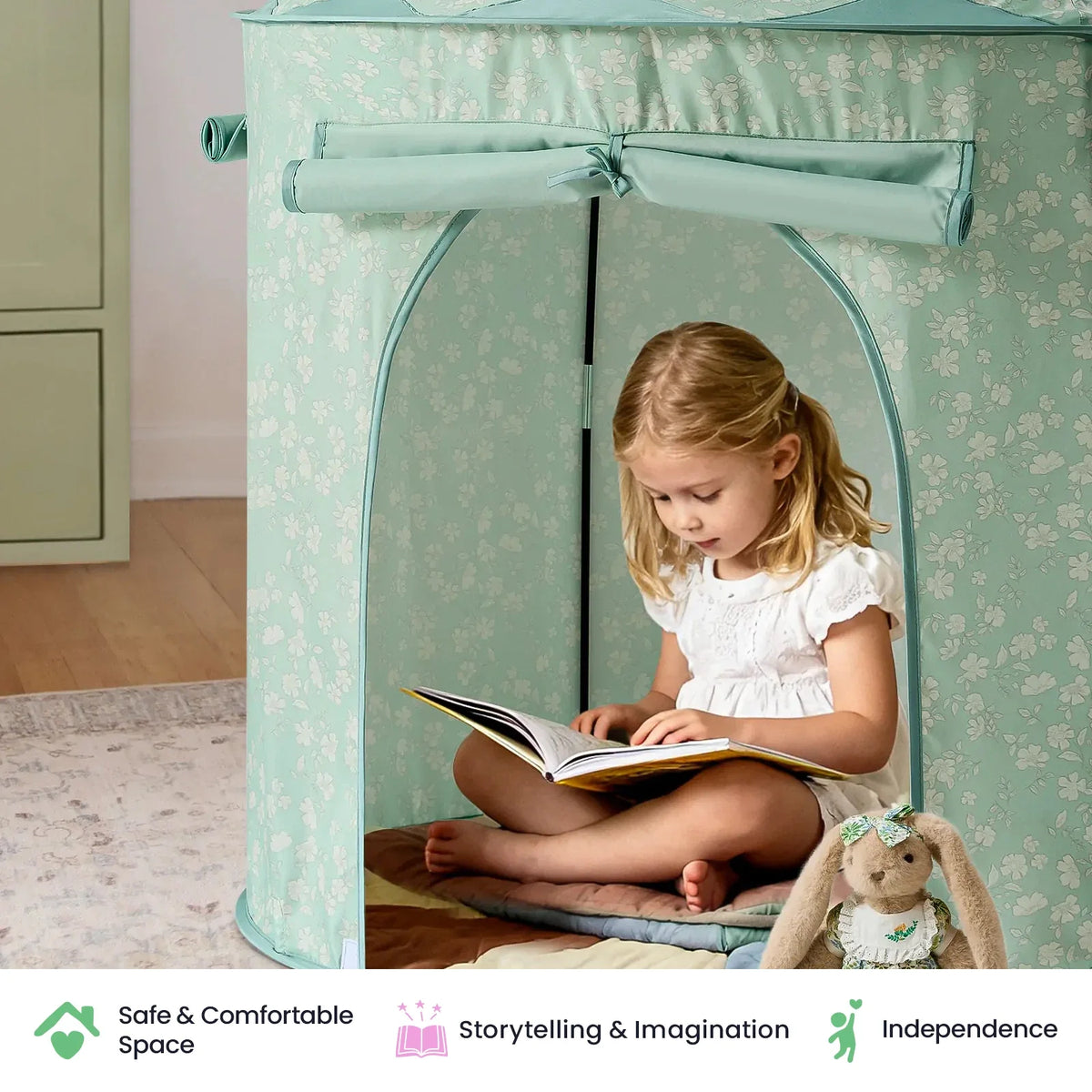 Tiny Land® Kids Indoor Play Tent & Reading Hideaway