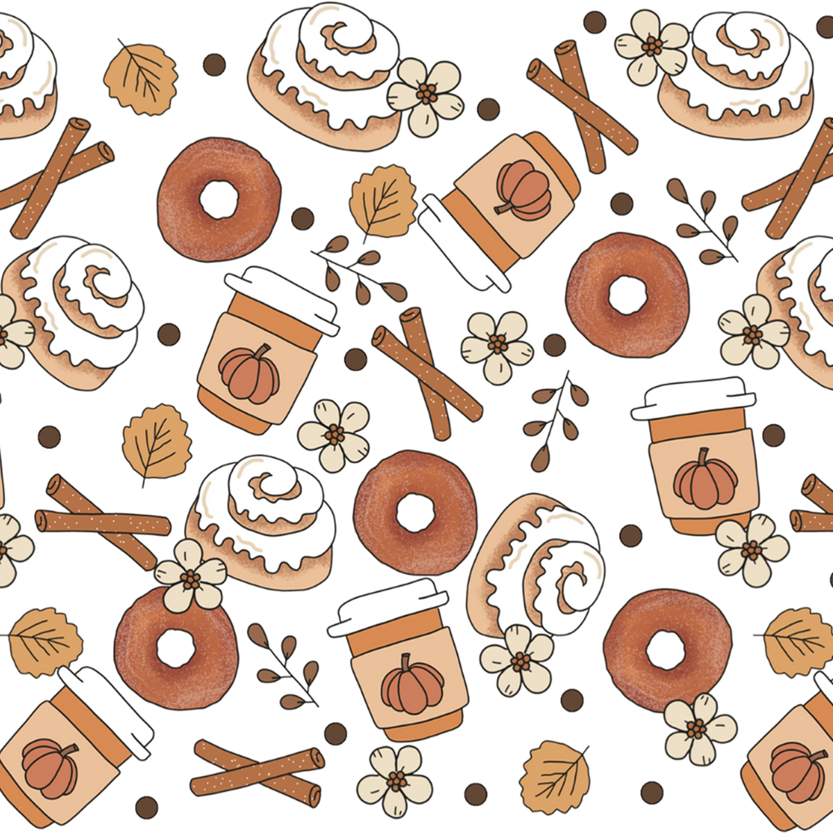 Pumpkin Spice & Cinnamon Glass Cups