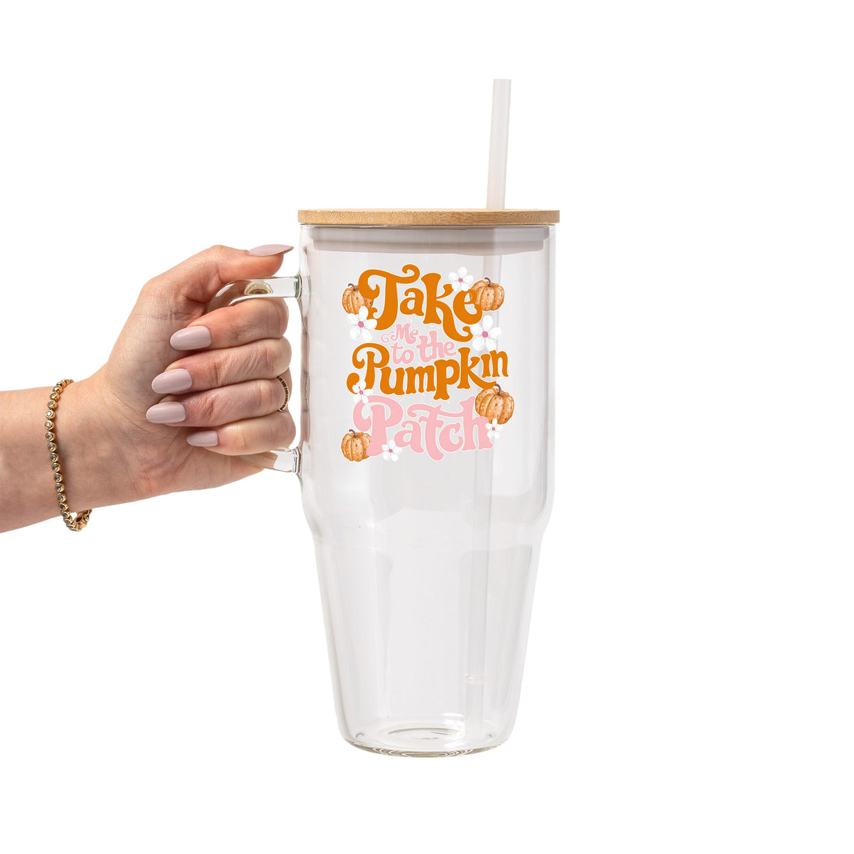 Take Me to the Pumpkin Patch Glass Cups