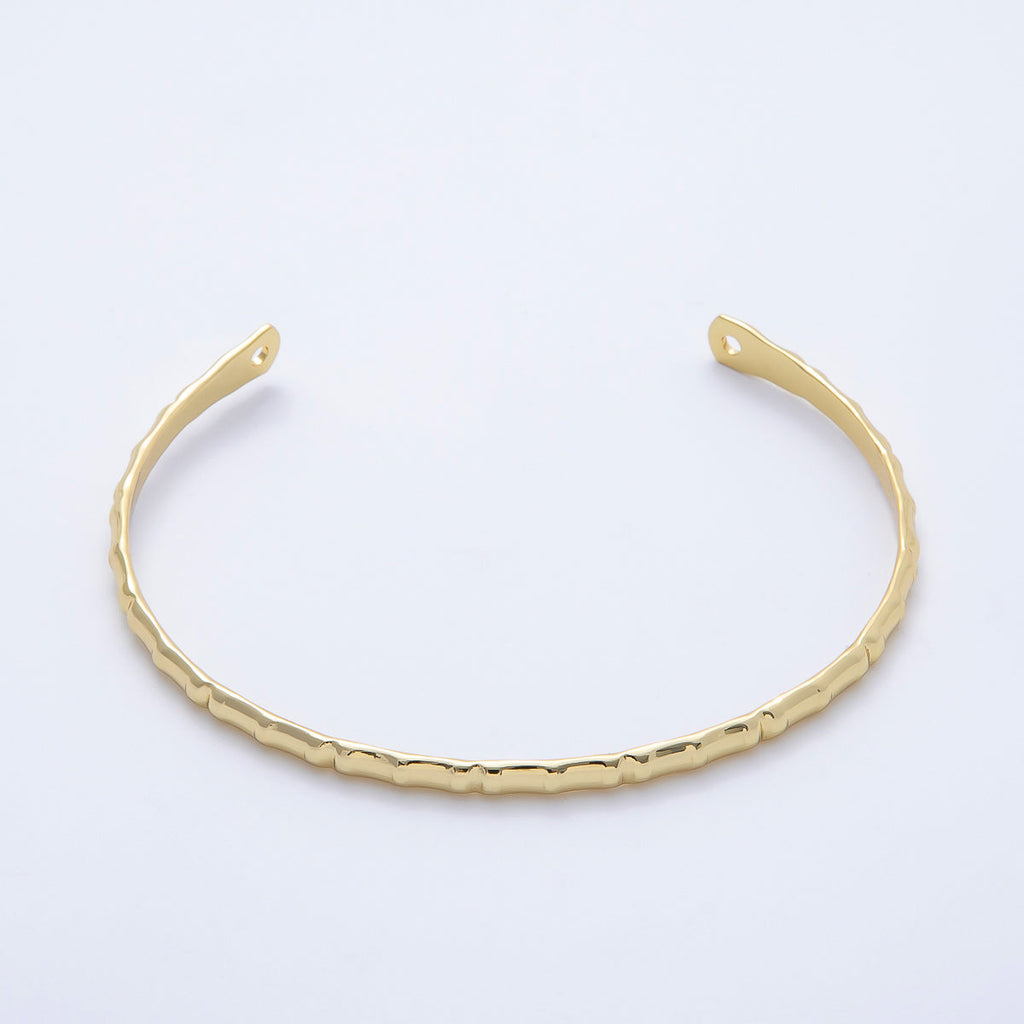 16K Gold Filled Minimalist Half Cuff Bracelet Finding for Bangle Supply | WA-04455