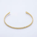 16K Gold Filled Minimalist Half Cuff Bracelet Finding for Bangle Supply | WA-04455
