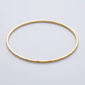 18K Gold Filled 2mm Thin Triple Lined Leaf Imprint Geometric Bangle Bracelet | WA-01457