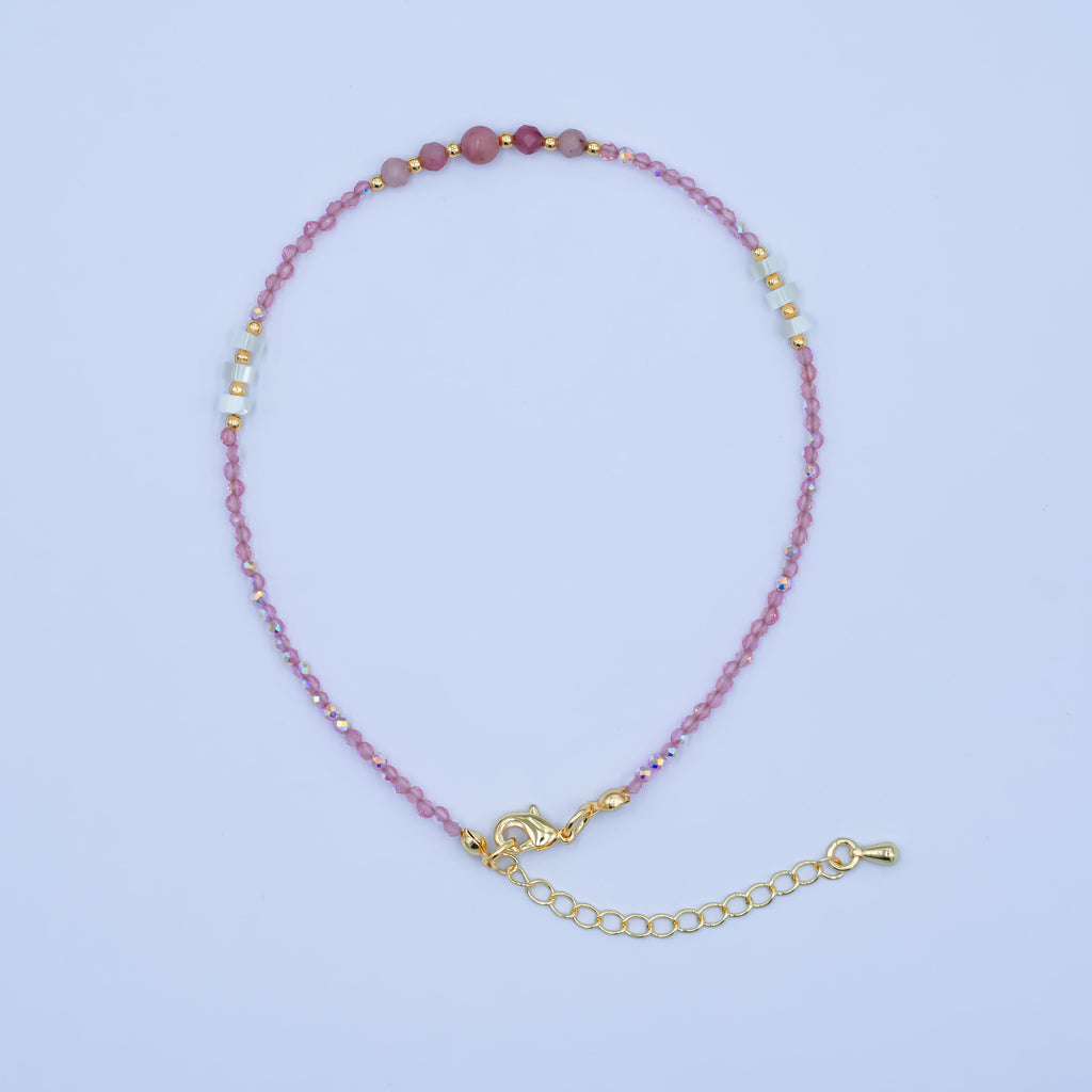 Gold-Filled Gemstone-Style Chain Anklet