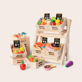 Tiny Land® Wooden Play Food & Storage Rack Bundle