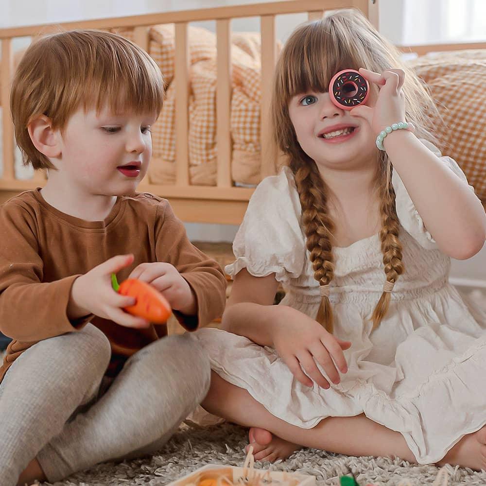 Tiny Land® Wooden Play Food & Pretend Market Set
