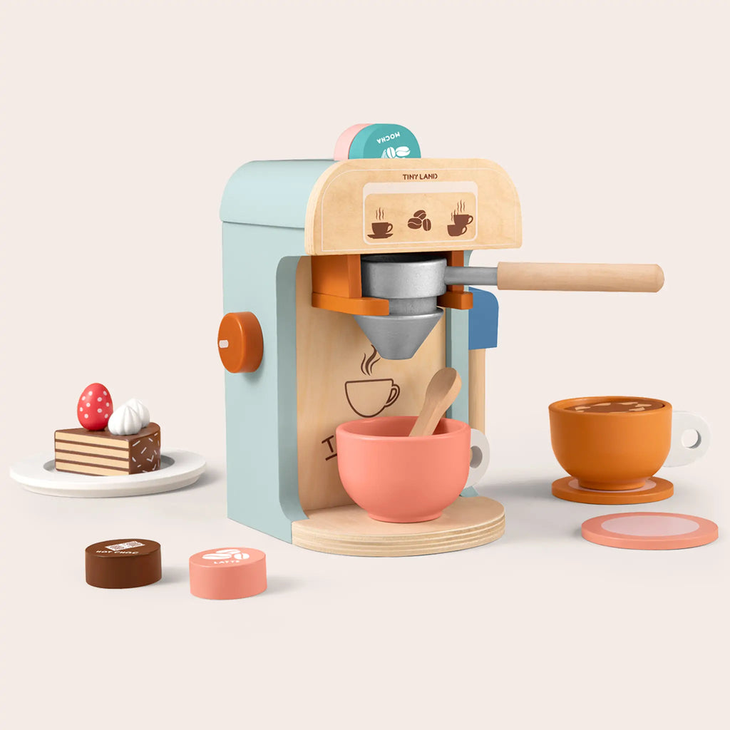 Tiny Land® Wooden Coffee Maker & Pretend Café Set