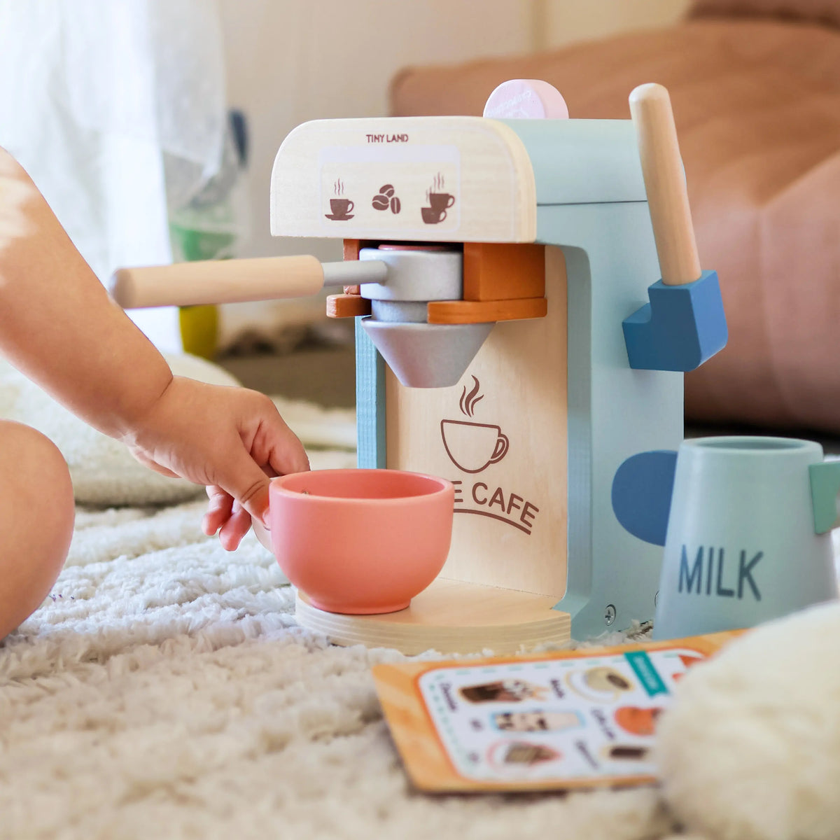Tiny Land® Wooden Coffee Maker & Pretend Café Set