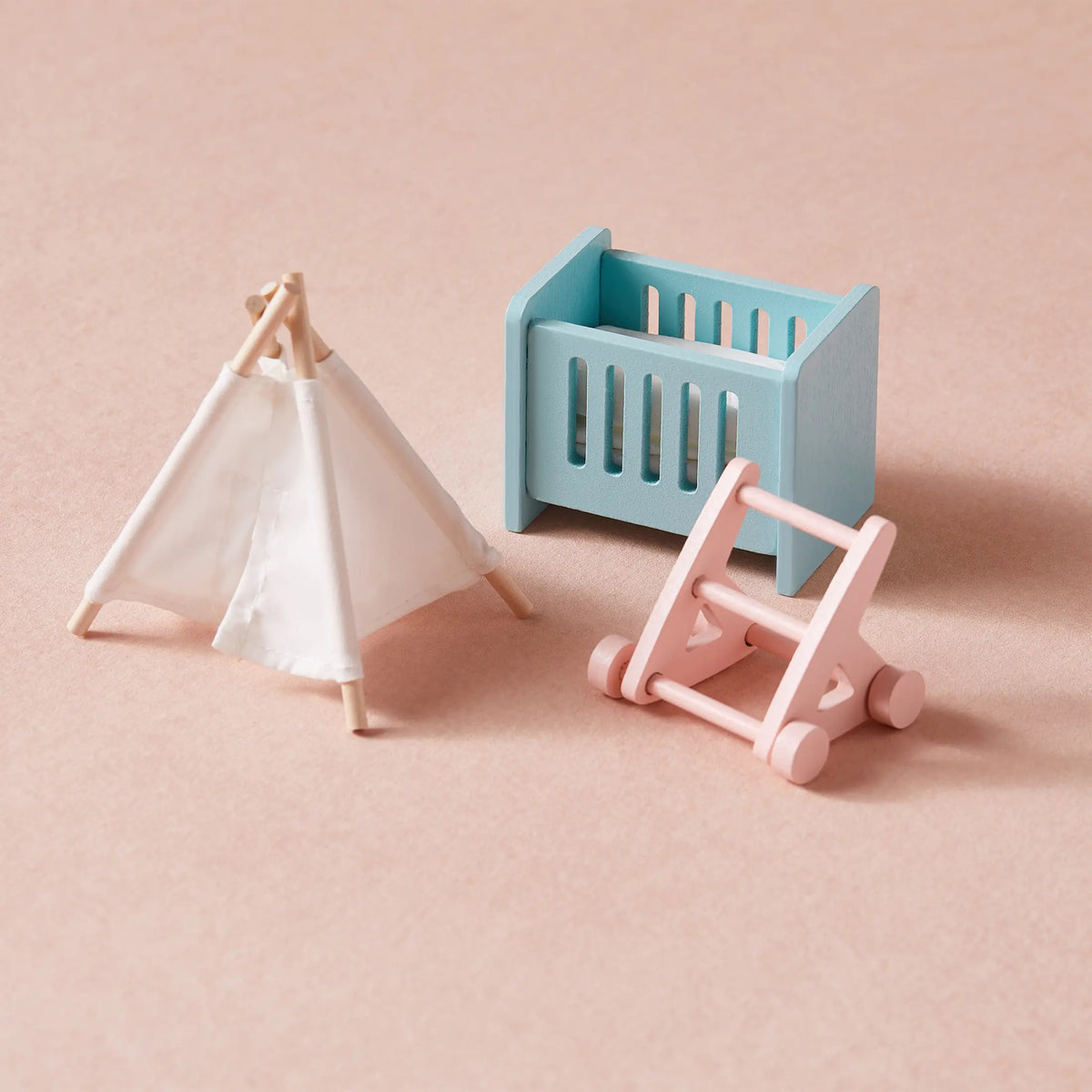 Tiny Land® Sweetwood Wooden Dollhouse with 30 Furniture Pieces