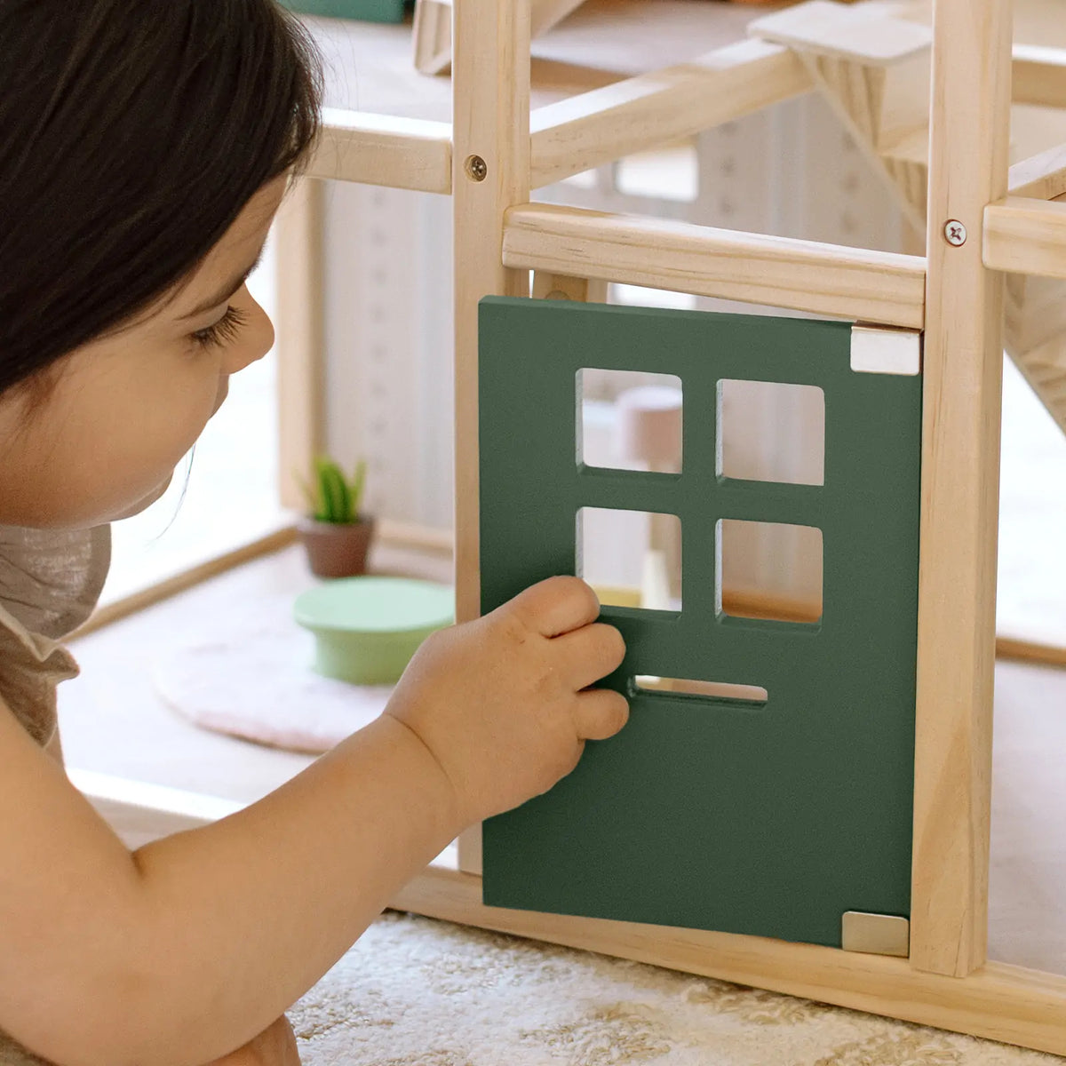 Tiny Land® Sweetwood Wooden Dollhouse with 30 Furniture Pieces