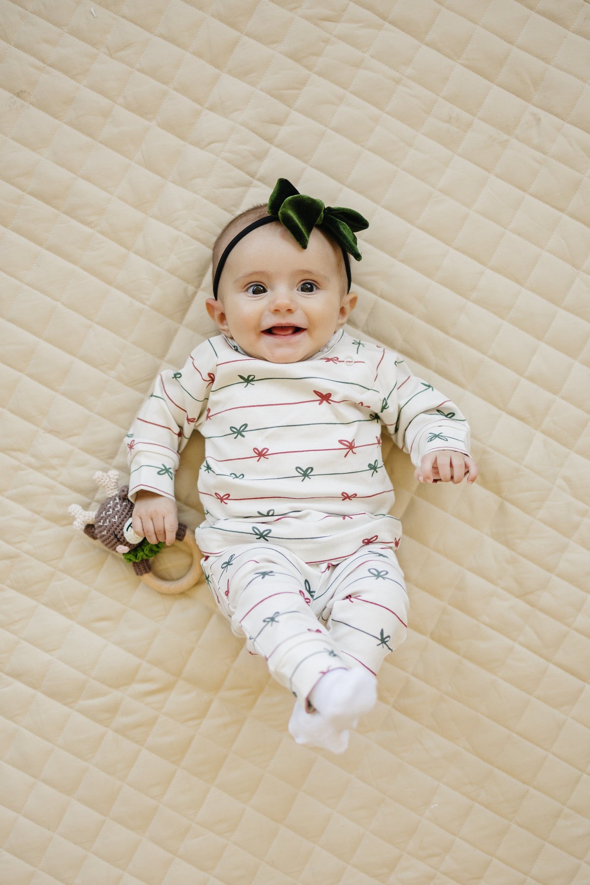 Tied with a Bow Christmas Organic Cotton Set